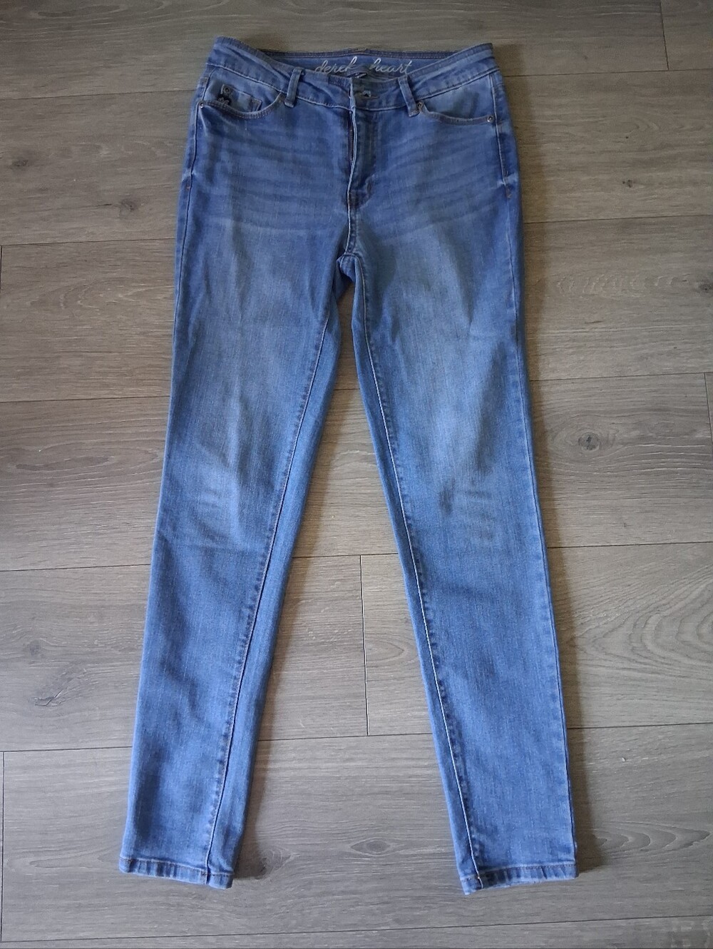 Derek Heart Light Wash Skinny Jeans